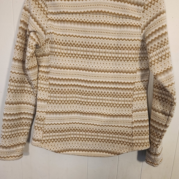 The North Face Fair Isle 1/4 Zip Pullover Size XS Tan Cream Print - Picture 7 of 14